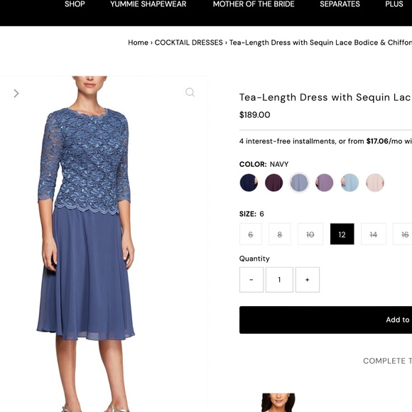 Alex Evenings: Faux Two-Piece Cocktail Dress (NWT) - Picture 5 of 11